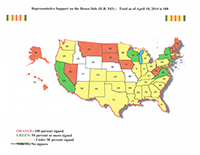 Map of Support for HR-543